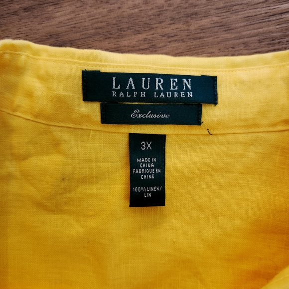 Ralph Lauren Yellow Casual Button Down Shirt - Picture 3 of 4